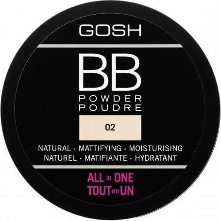 Gosh BB Powder All-in-One 02 Sand Увлажняющая и матирующая компактная тональная пудра 6.5 г