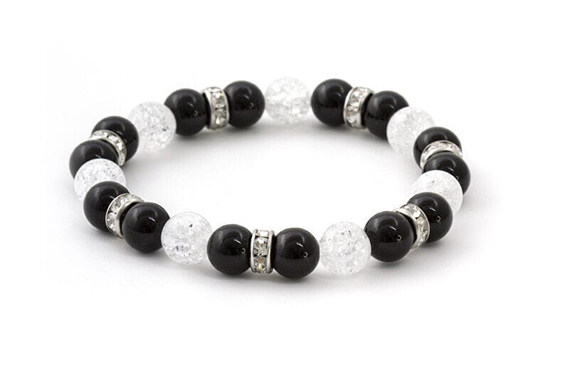 Браслет Beneto Bead bracelet made of onyx and crystal MINK74 / 18