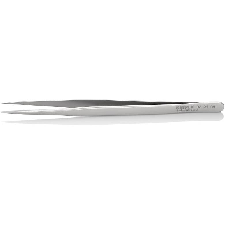 Технический пинцет Knipex 92 21 08, Stainless steel, Stainless steel, Pointed, Straight, 15 g, 8 mm