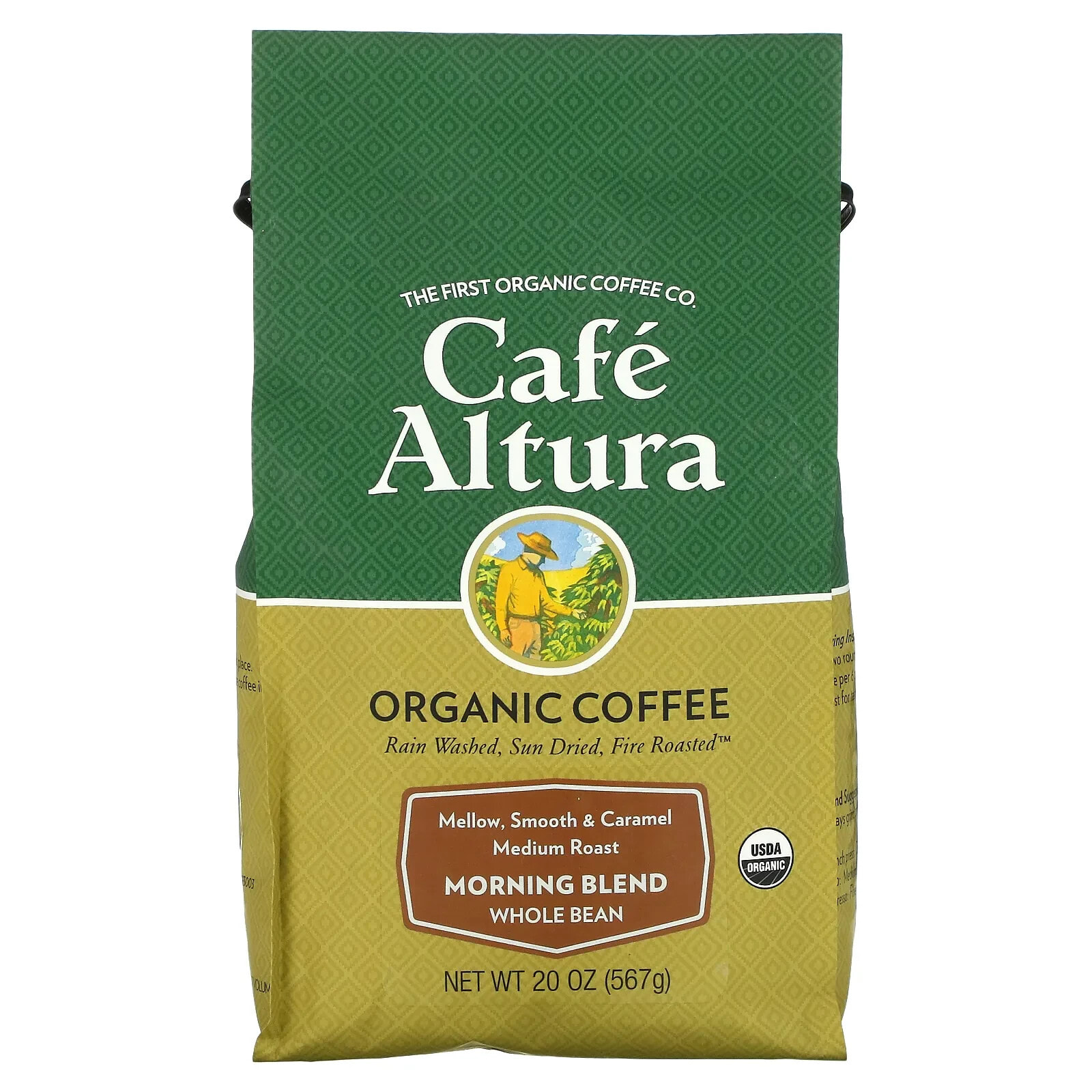 Organic Coffee, Morning Blend, Whole Bean, Medium Roast, 20 oz (567 g)