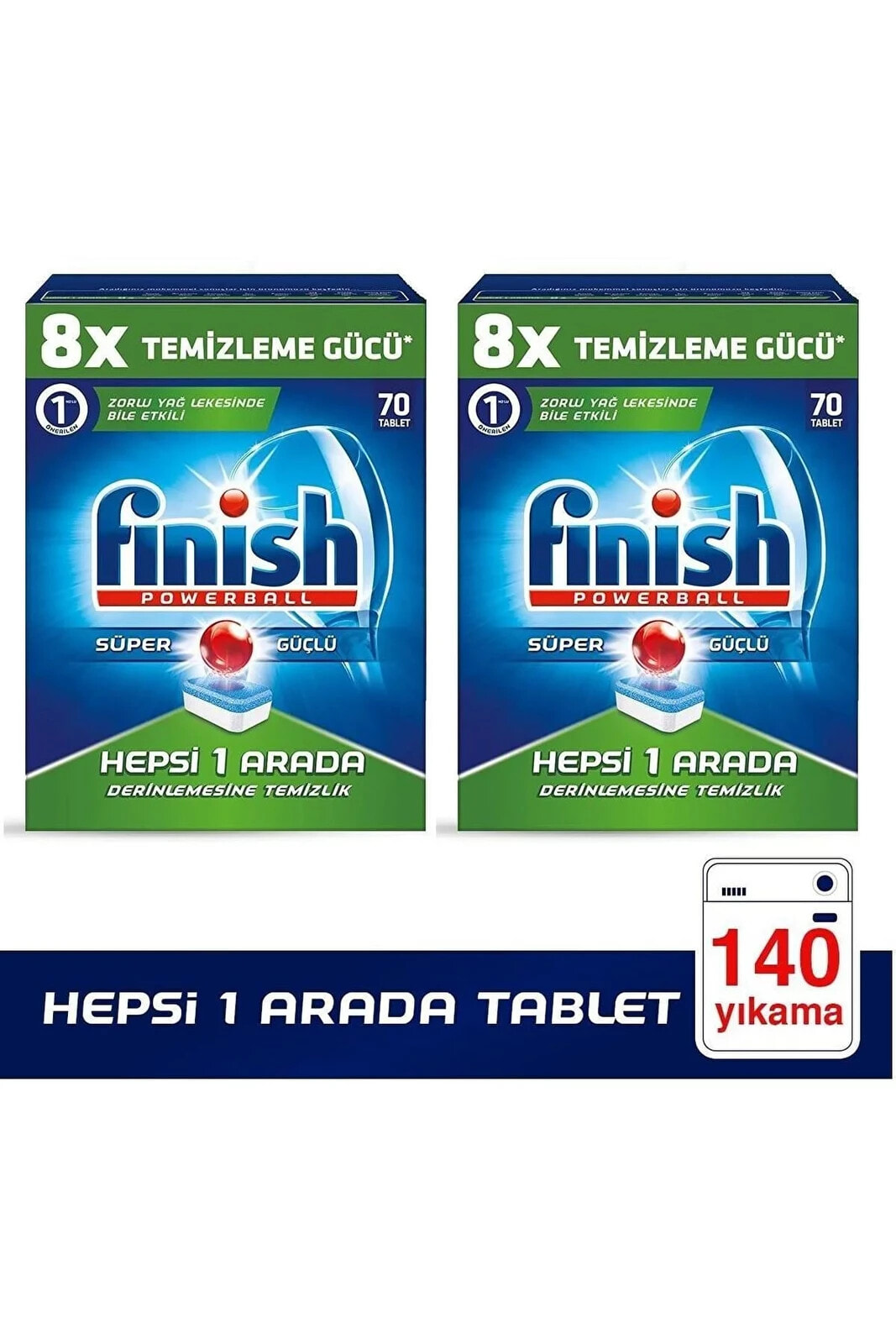 Hepsi Bir Arada Bulaşık Makinesi Deterjanı 70 x 2 Tablet