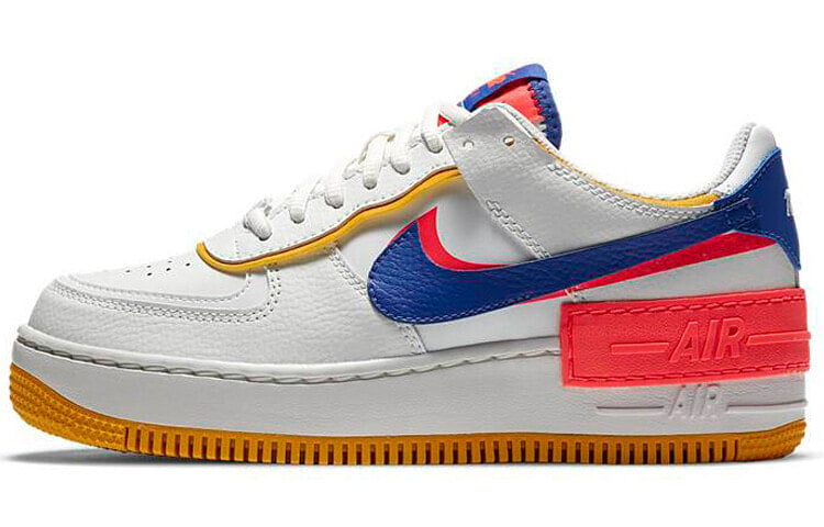 Nike Air Force 1 Low Shadow 双钩 低帮 板鞋 女款 白蓝红 / Кроссовки Nike Air Force 1 Low Shadow CI0919-105