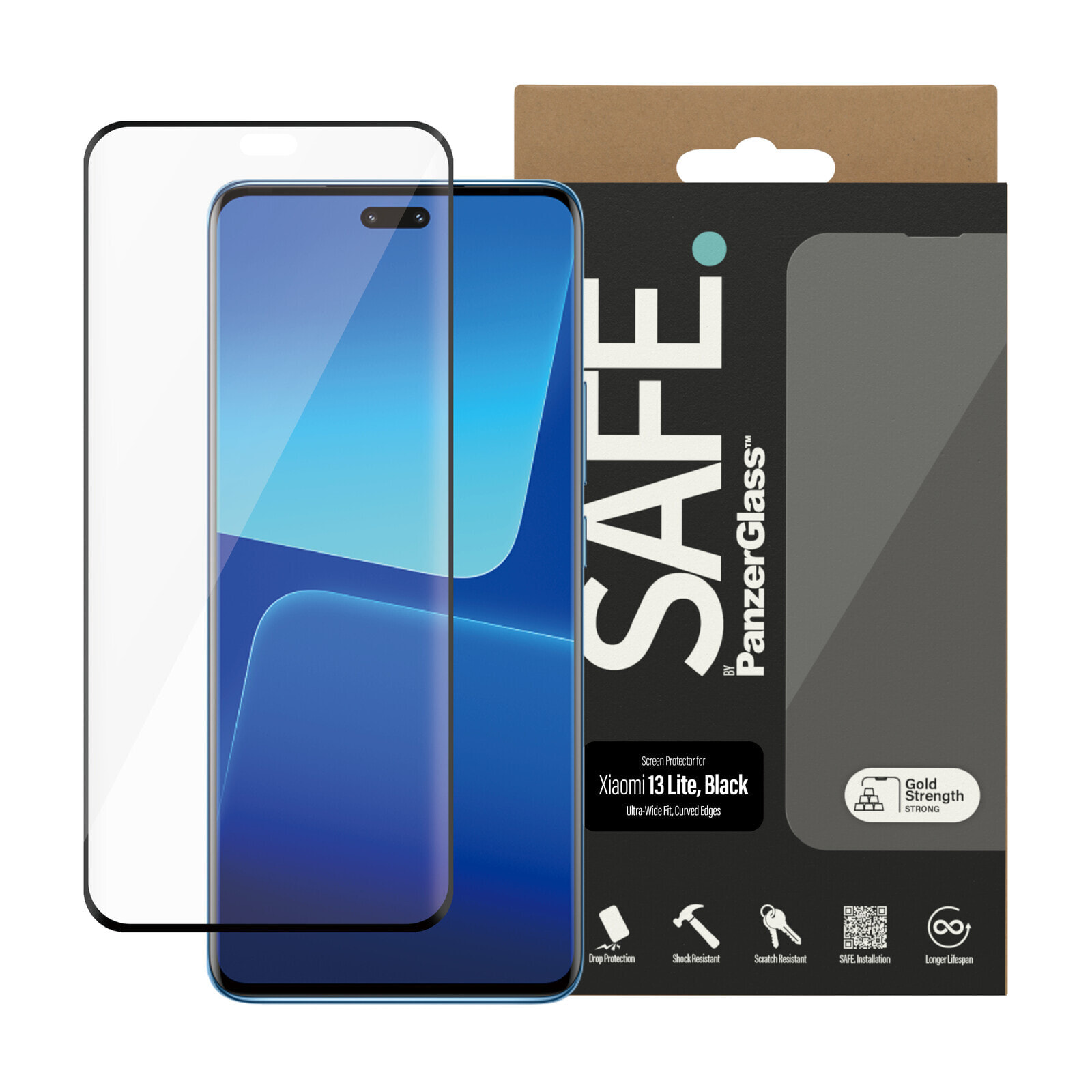 PanzerGlass SAFE. by Screen Protector Xiaomi 13 Lite UWF Прозрачная защитная пленка 1 шт SAFE95346