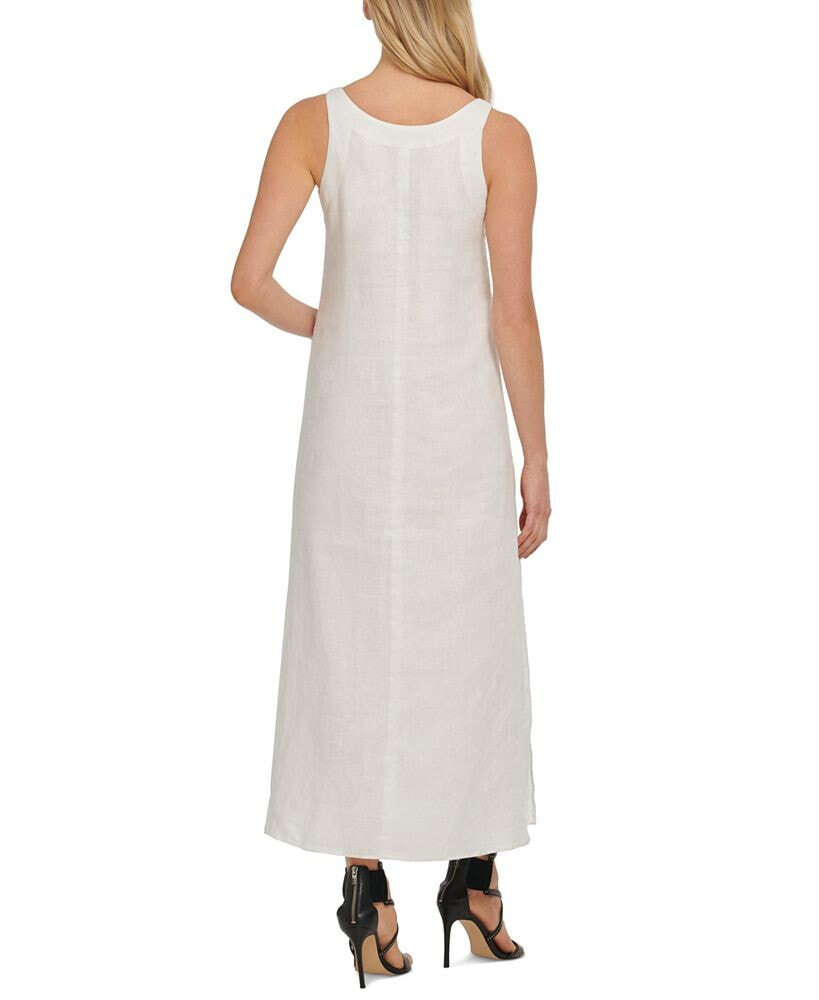 Dkny linen discount maxi dress