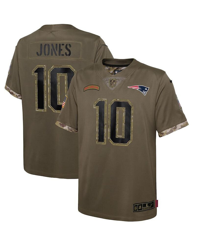 Nike big Boys Mac Jones Olive New England Patriots 2022 Salute To Service Player Limited Jersey