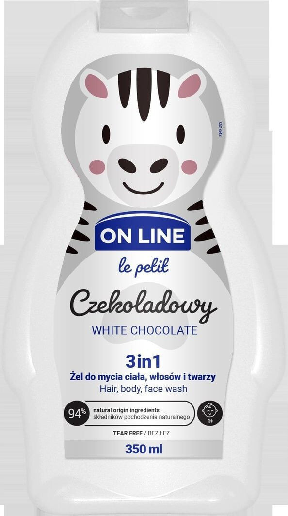 On Line Le Petit White Chocolate Scent Scent  Увлажняющая гель-пенка 3в1 для мытья тела, волос и лица с ароматом белого шоколада 350 мл