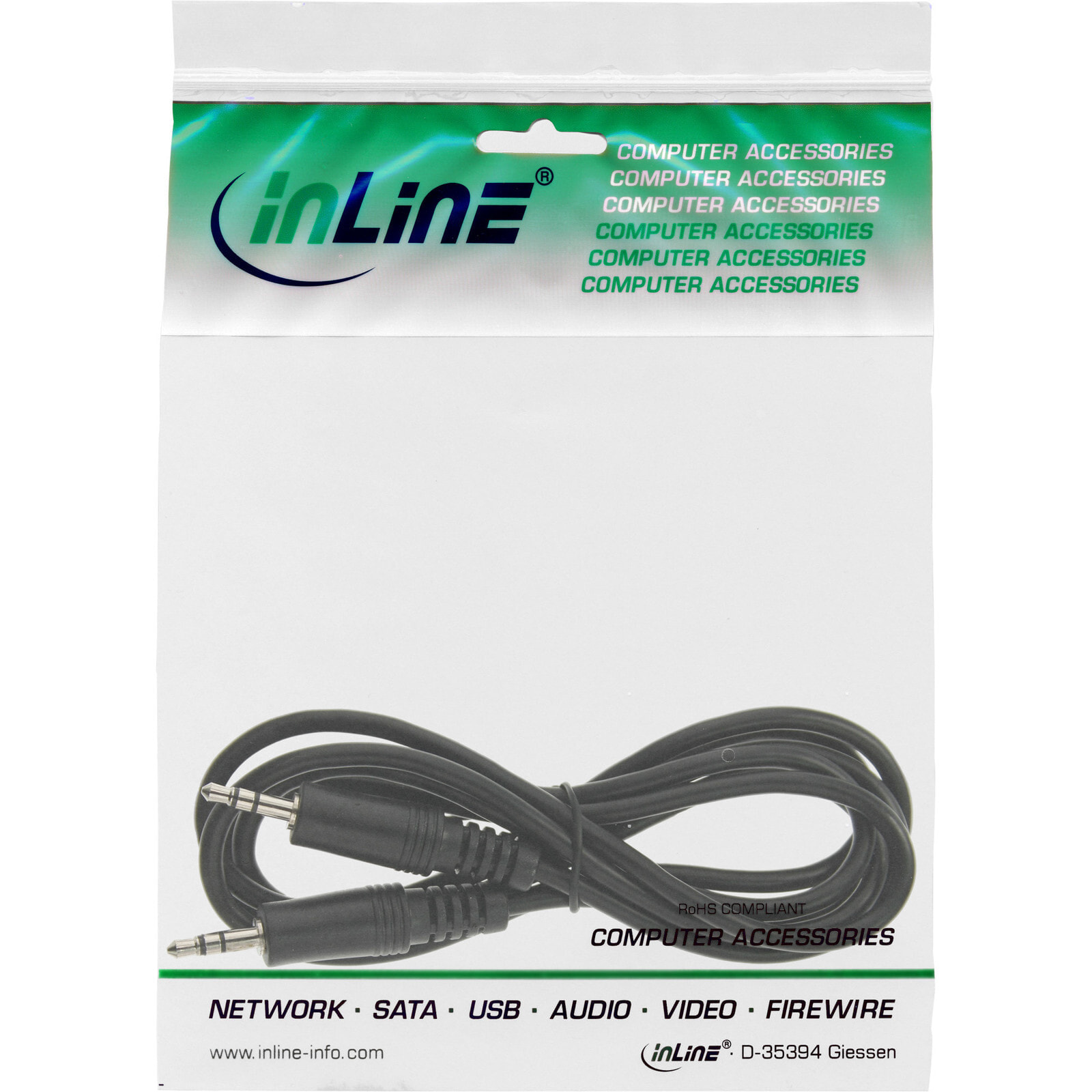 InLine 99932E аудио кабель 0,3 m 3,5 мм Черный