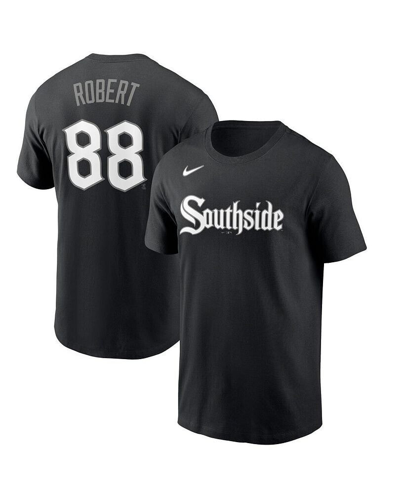 Nike men's Luis Robert Black Chicago White Sox City Connect Name and Number T-shirt