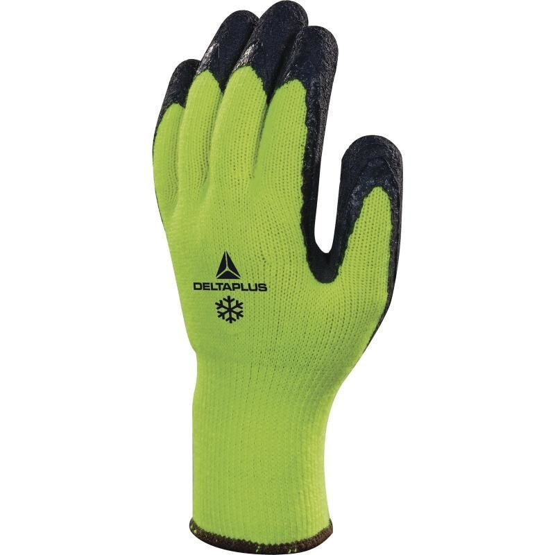 DELTA PLUS Latex Coated Knitted Gloves yellow-black L (VV735JA09)