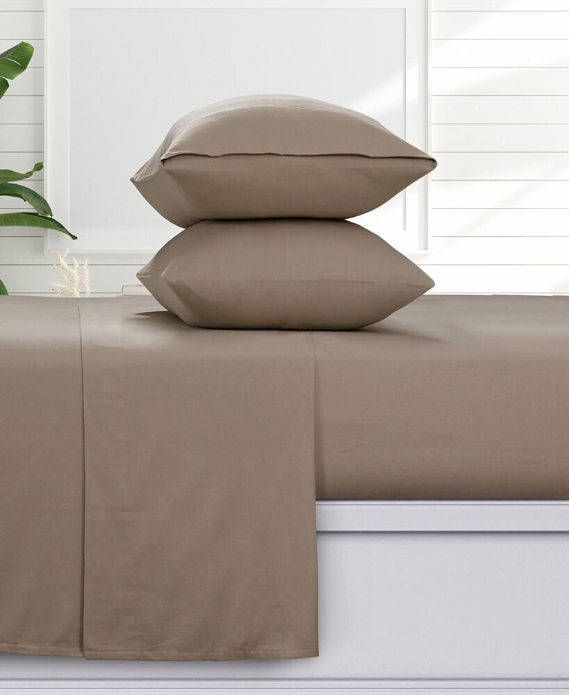 Azores Home solid 170-GSM Flannel Extra Deep Pocket 4 Piece Sheet Set, Full