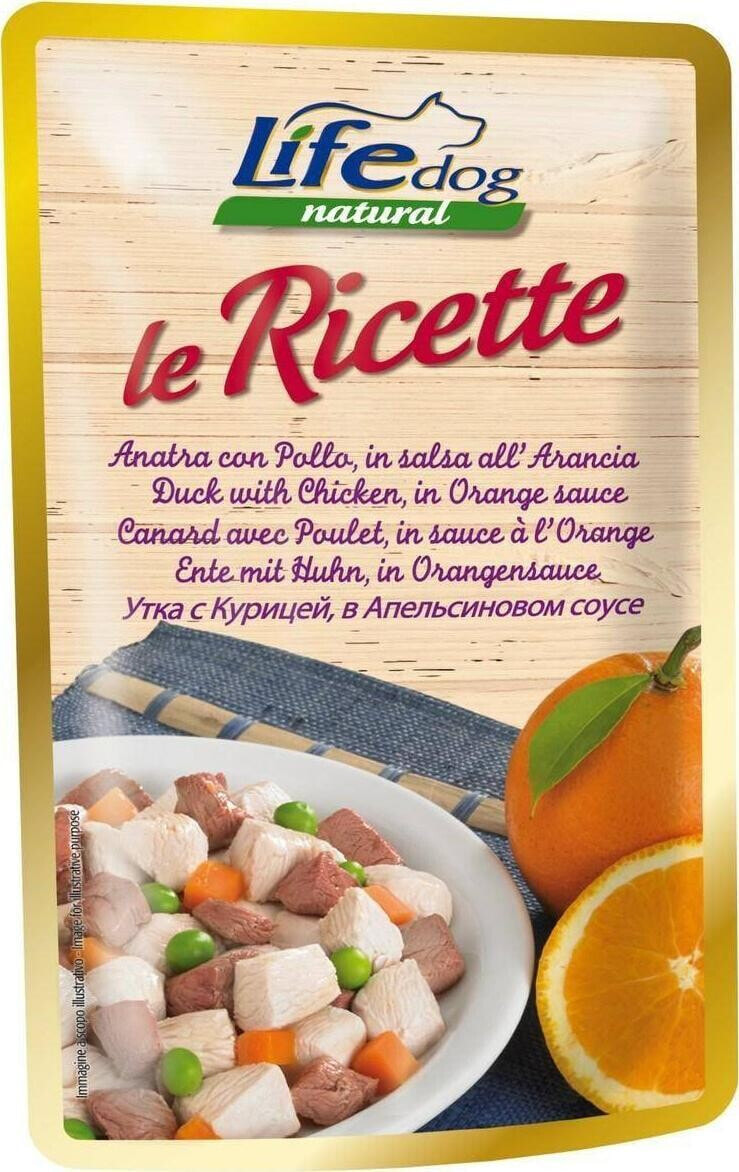 Life Pet Care LIFE DOG sasz.95g DUCK + CHICKEN LE RICETTE /30