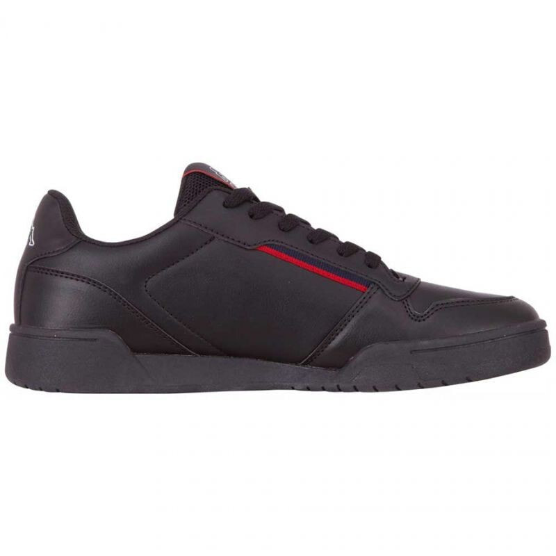 Мужские кроссовки повседневные черные кожаные низкие демисезонные Kappa Marabu M 242765 1120 shoes