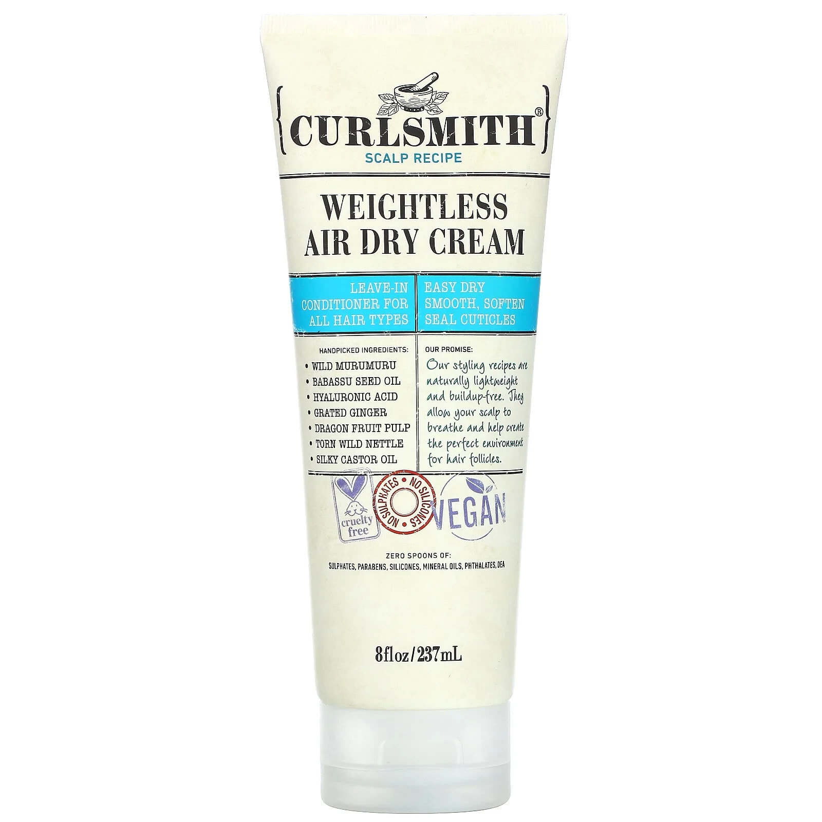 Curlsmith Weightless Air Dry Cream Разглаживающий и смягчающий крем для всех типов волос 237 мл