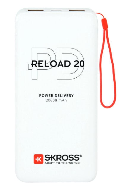 RELOAD 20 PD - White - Digital camera - MP3/MP4 - Mobile phone/Smartphone - Tablet - Rectangle - 20000 mAh - USB - 74 Wh