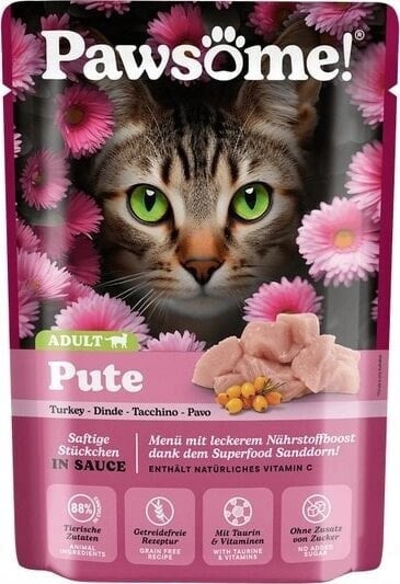 Pawsome Pawsome Adult Pute - indyk saszetka 85g