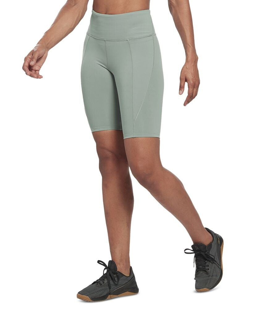 Reebok women's Lux High-Rise Pull-On Bike Shorts, A Macy's Exclusive