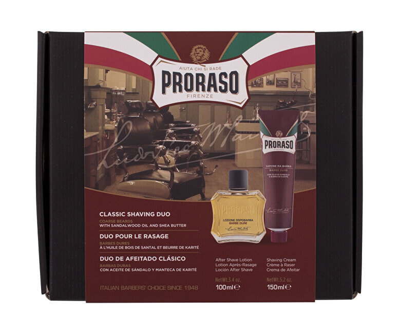 Крем, лосьон или бальзам после бритья Proraso Sandalwood Oil & Shea Butter shaving gift set