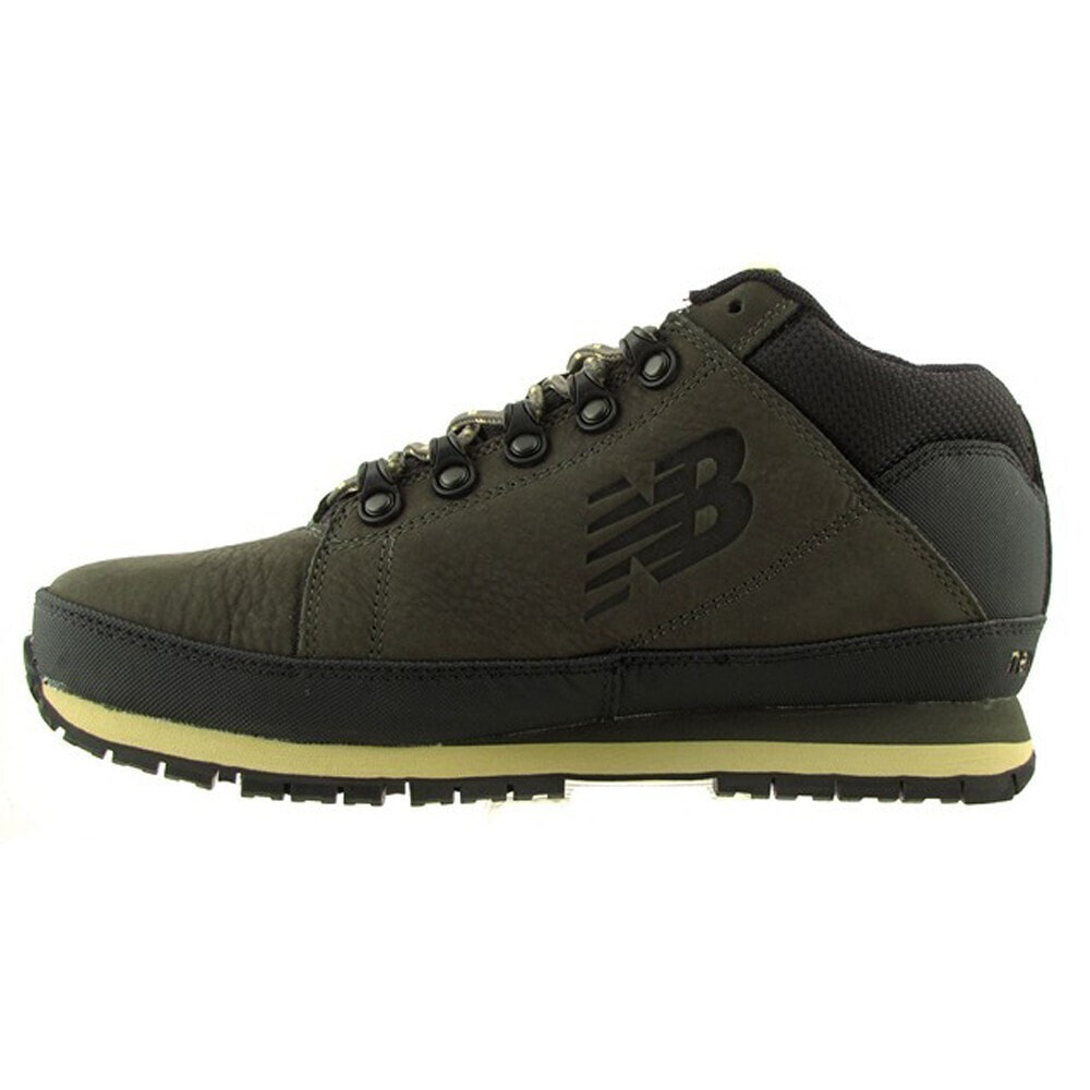 Мужские ботинки низкие демисезонные зеленые кожаные New Balance 754