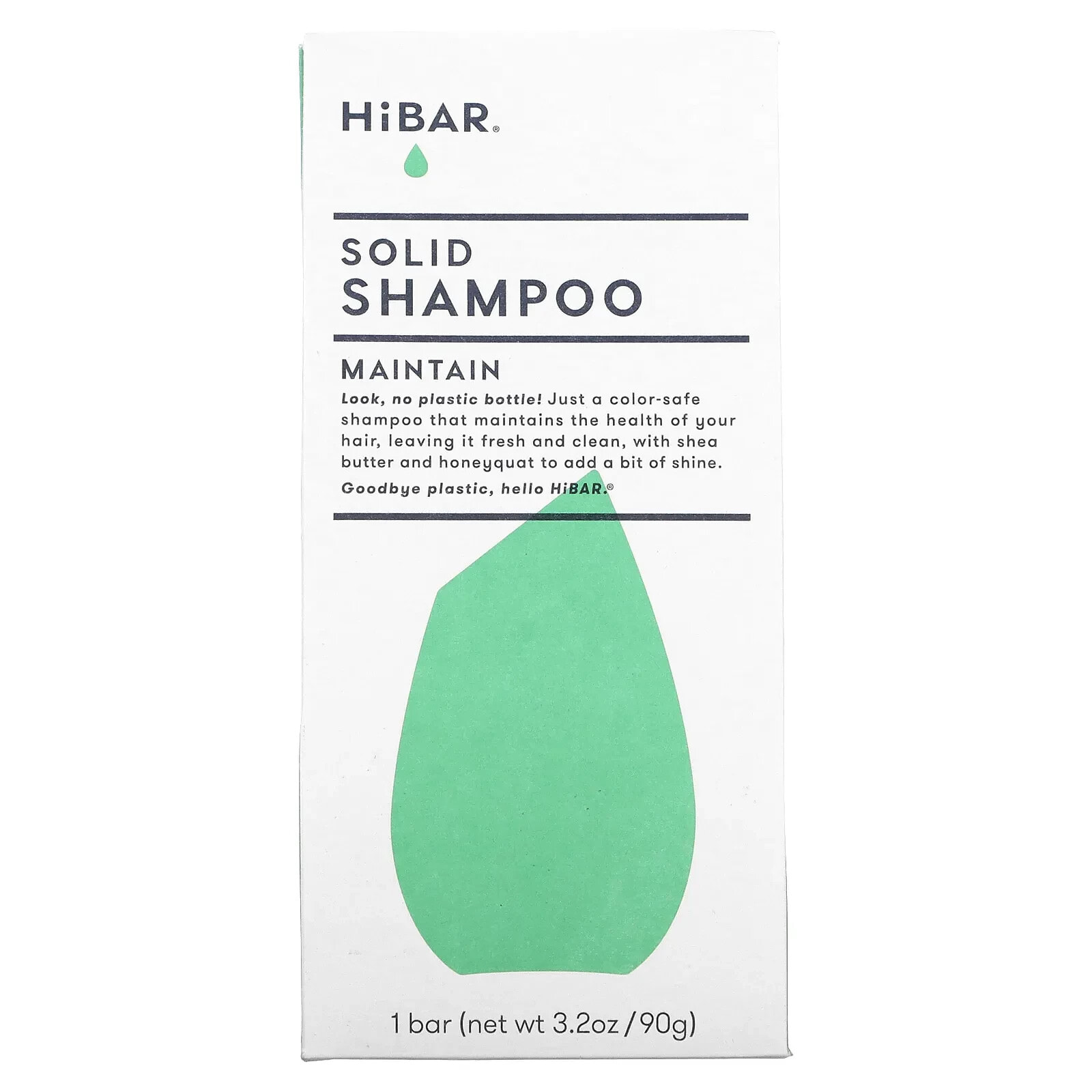 HiBAR, Твердый мыльный шампунь, для увеличения объема, 1 шт., 90 г (3,2 унции)