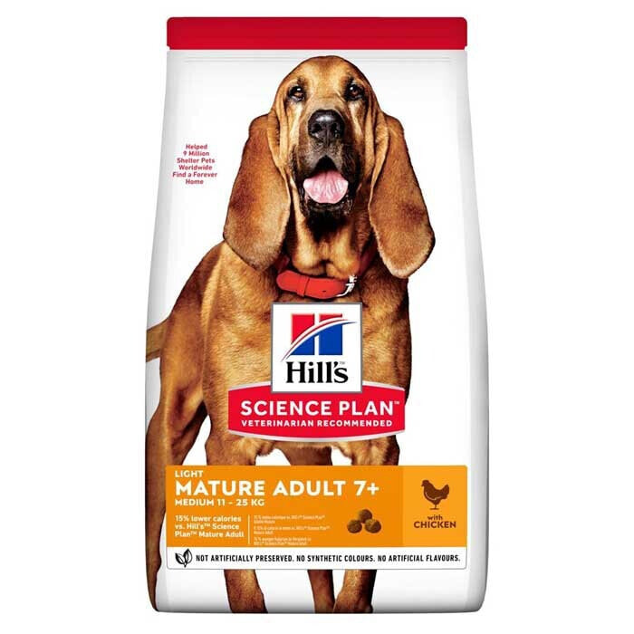 HILL´S SP Light Mature 7+ Medium Chicken 14kg Dog Food