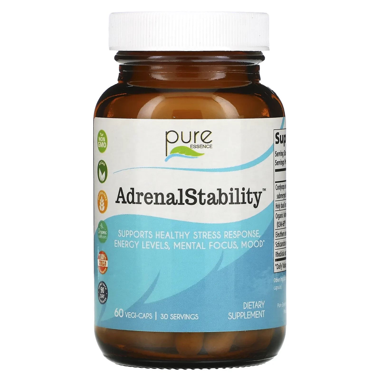 Pure Essence, AdrenalStability, 60 Vegi-Caps