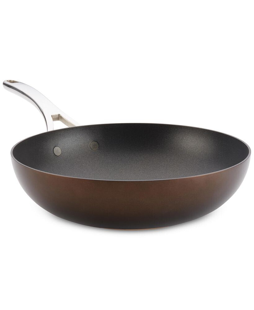 Nouvelle Copper Luxe Sable Hard-Anodized Non-Stick Stir Fry Pan