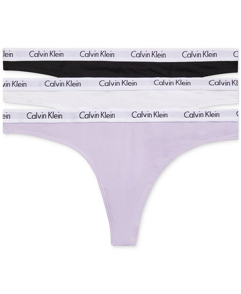 Calvin Klein carousel Cotton 3-Pack Thong Underwear QD3587