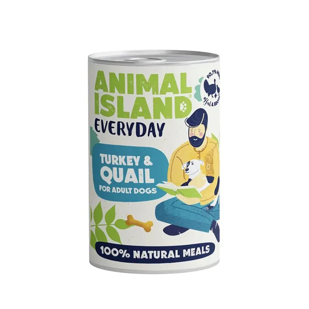 ANIMAL ISLAND Everyday Turkey and quail wet dog food 400g