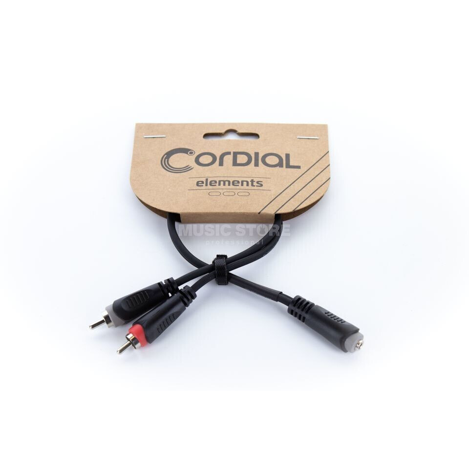 Cordial EY 0.3 YCC Y-Adaptor Cable [Mini Jack(f)/2x RCA(m)] 300mm (Black)