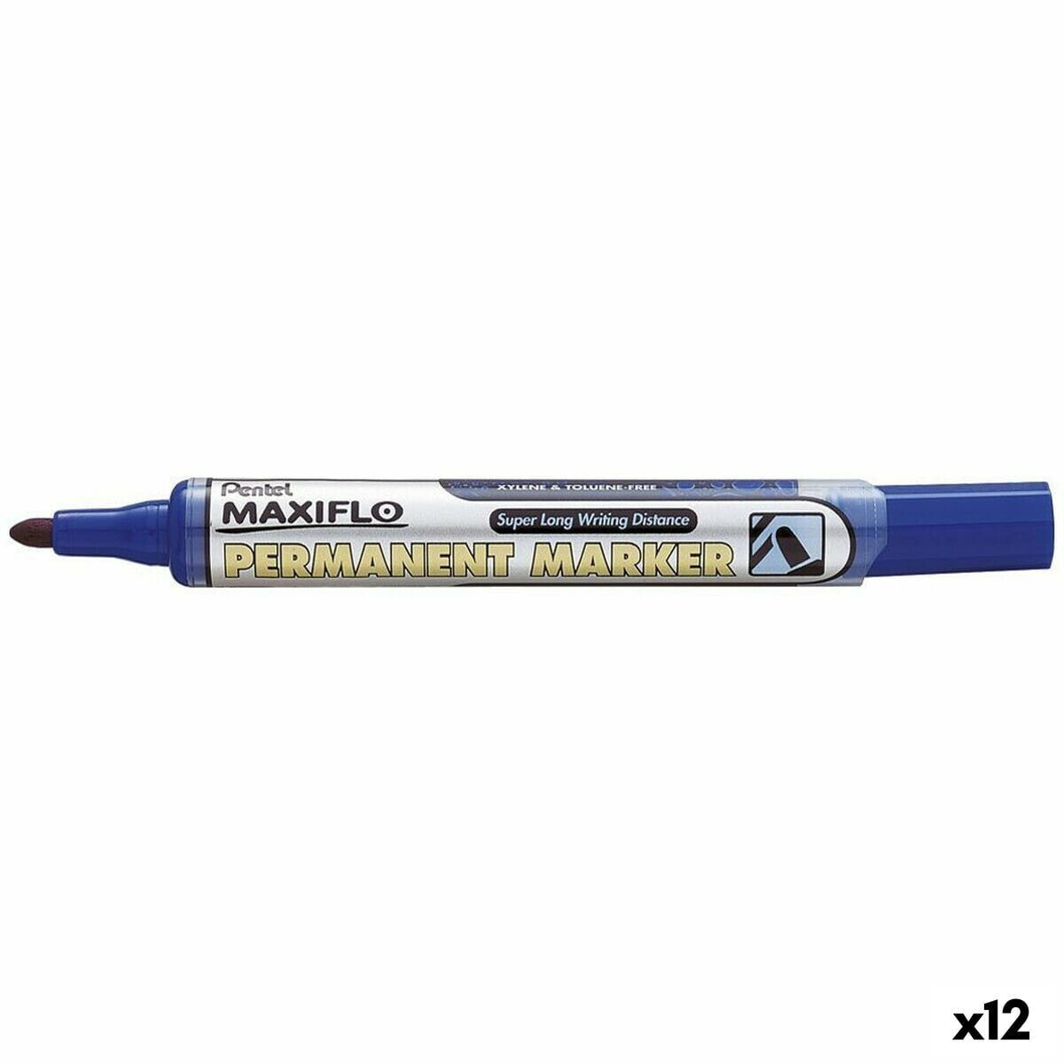 Постоянный маркер Pentel Maxiflo NLF50 Синий 12 Предметы (12 штук)