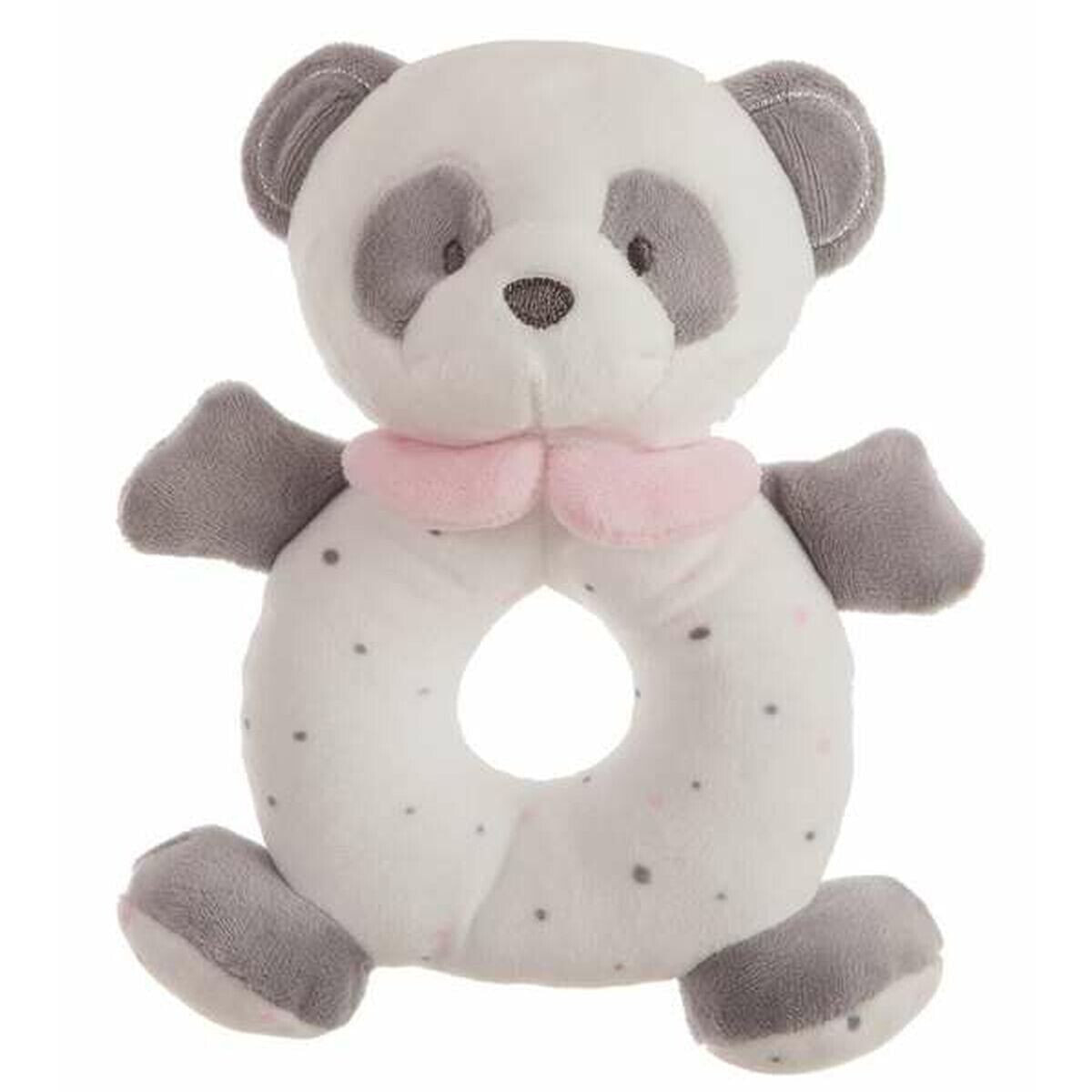 Rattle Cuddly Toy Panda bear Pink 20 cm