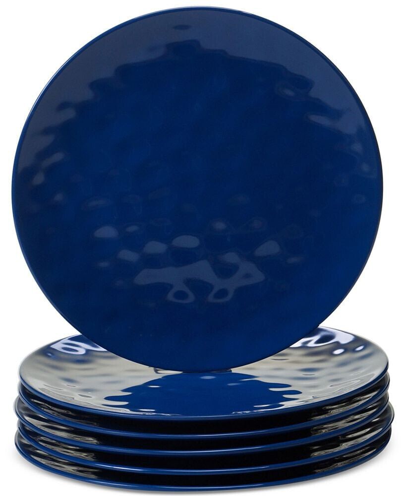 6-Pc. Cobalt Blue Melamine Dinner Plate Set