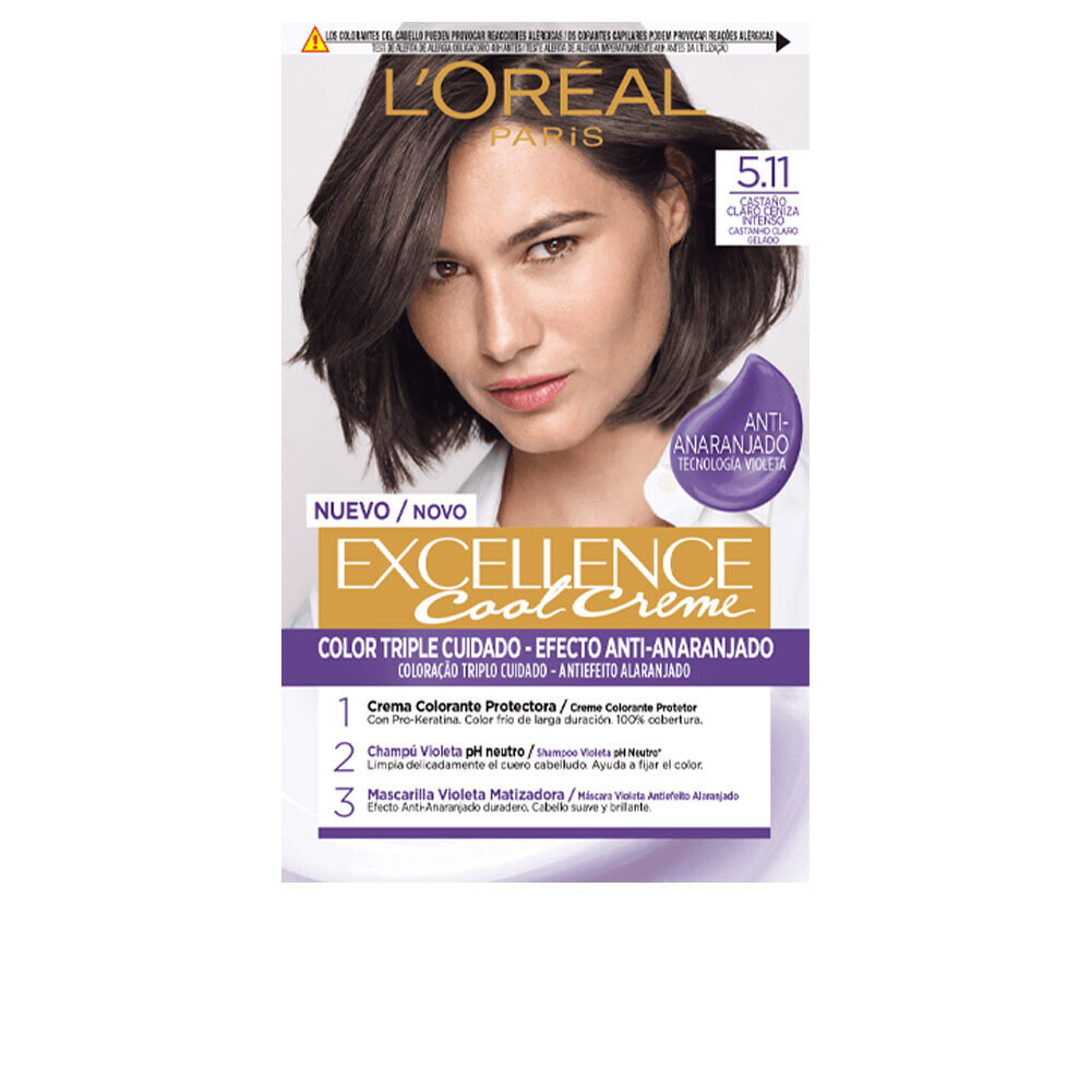 Краска для волос L'Oreal Paris EXCELLENCE COOL creme tinte #5.11-castaño claro ceniza inten