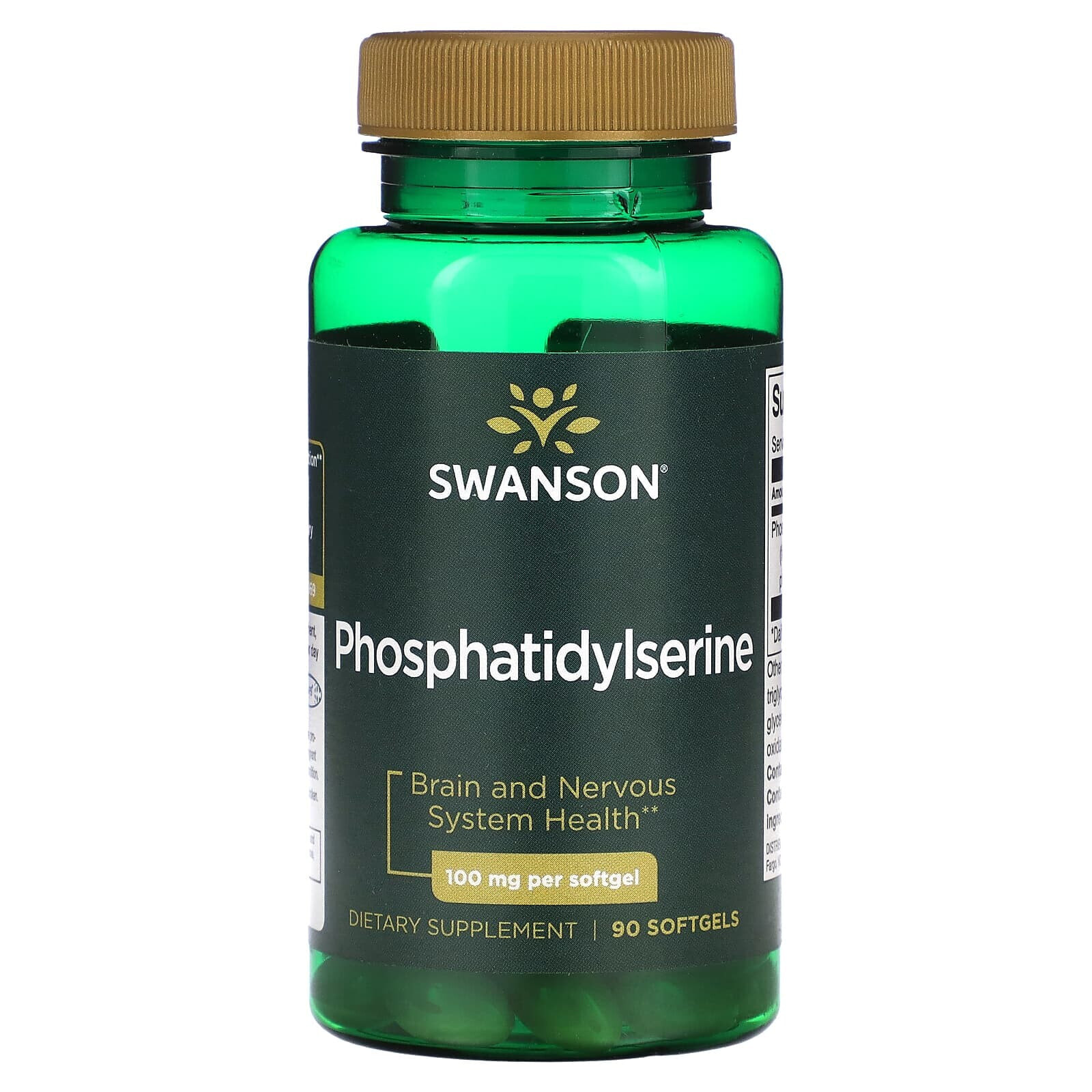 Swanson, Фосфатидилсерин, 100 мг, 30 мягких таблеток