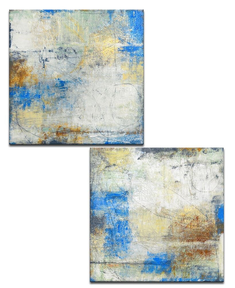 'The View I/II' 2 Piece Abstract Canvas Wall Art Set, 20x20