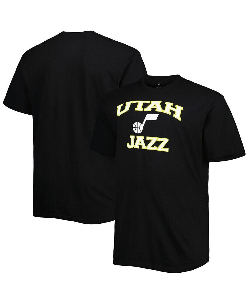 Profile men's Black Utah Jazz Big and Tall Heart and Soul T-shirt