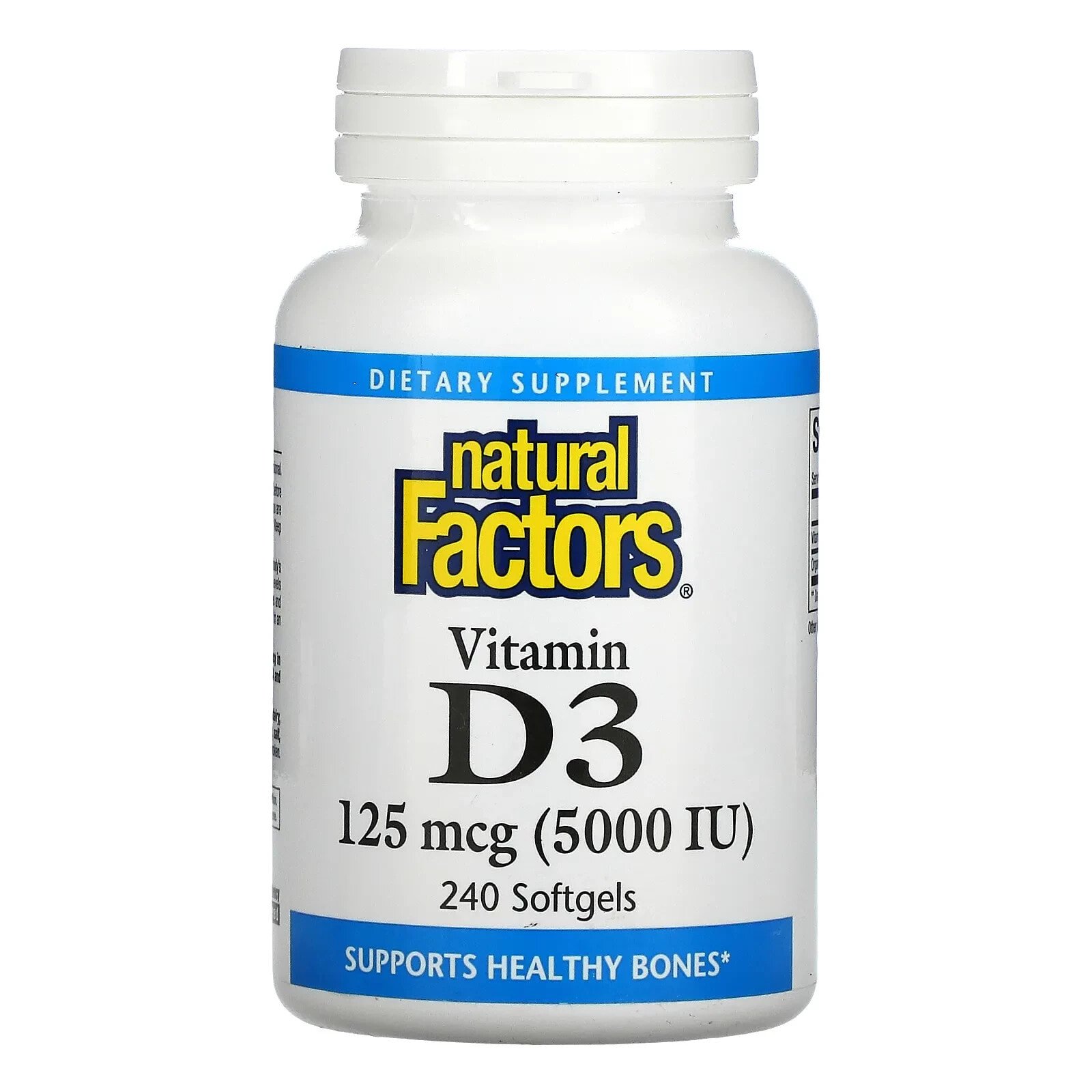 Vitamin D3, 50 mcg (2,000 IU), 120 Softgels