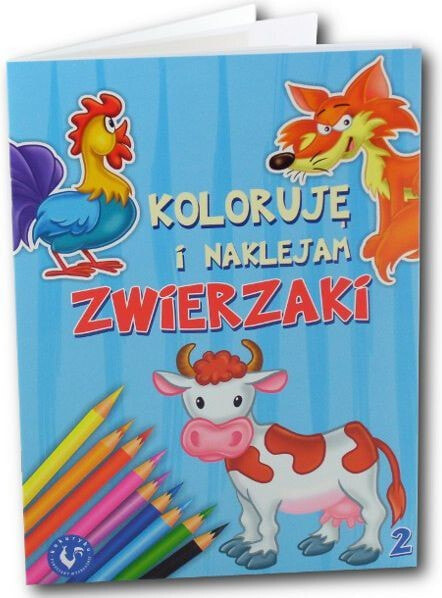 Раскраска для рисования PROMATEK Koloruję i Naklejam Zwierzaki 2 - 0259