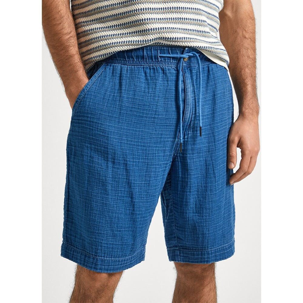 PEPE JEANS Loose Dobby Fit Denim Shorts