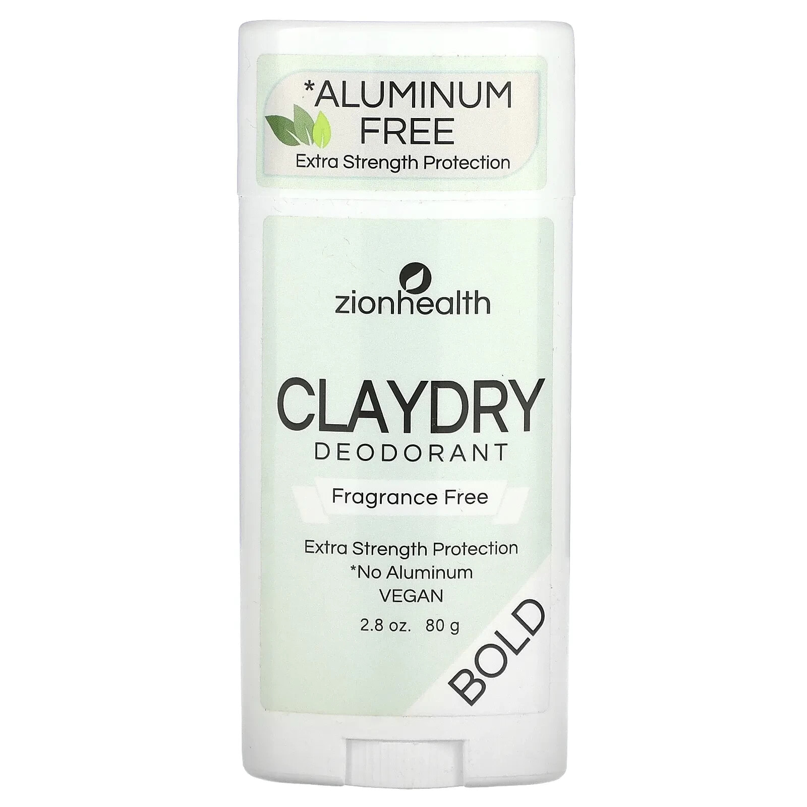 Claydry Deodorant, Bold, Fragrance Free, 2.8 oz (80 g)
