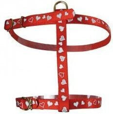 Zolux Reflective harness "Heart" - red