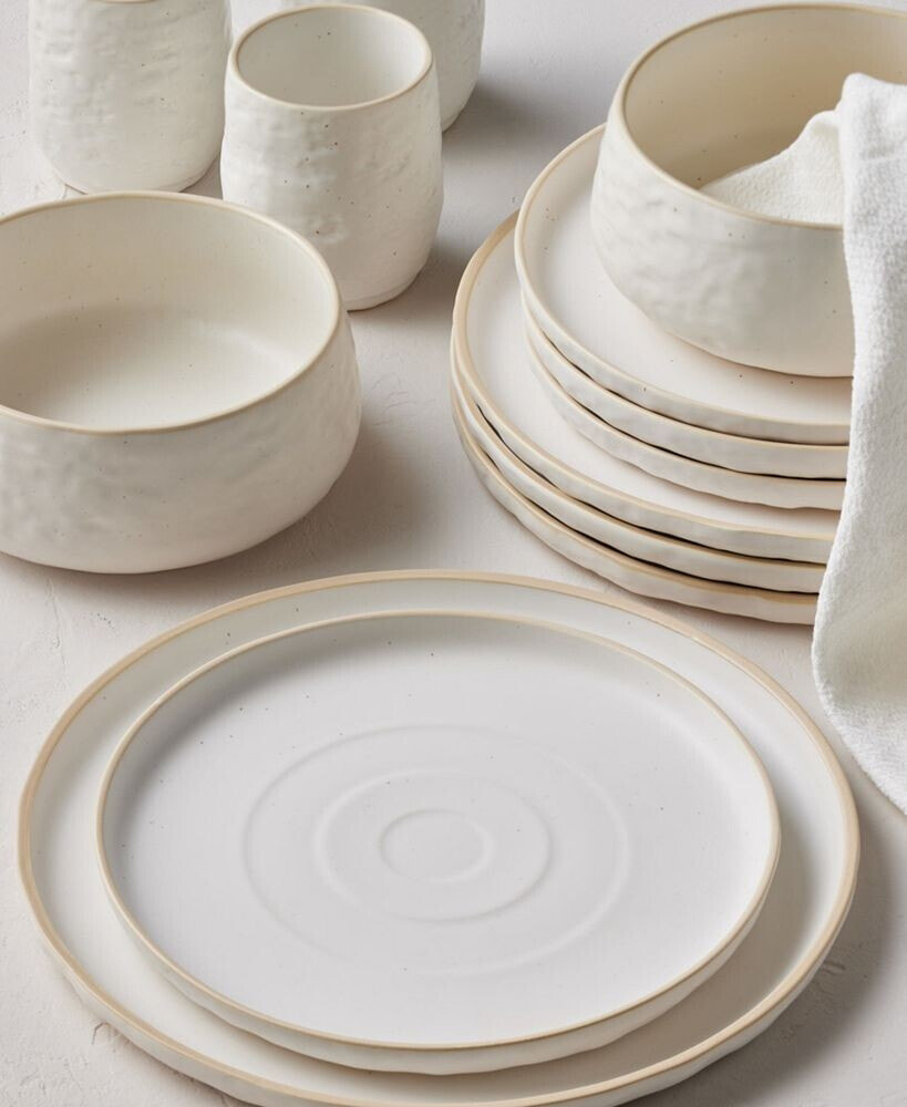 Shosai Stoneware 16 Pieces Dinnerware Set, Service for 4