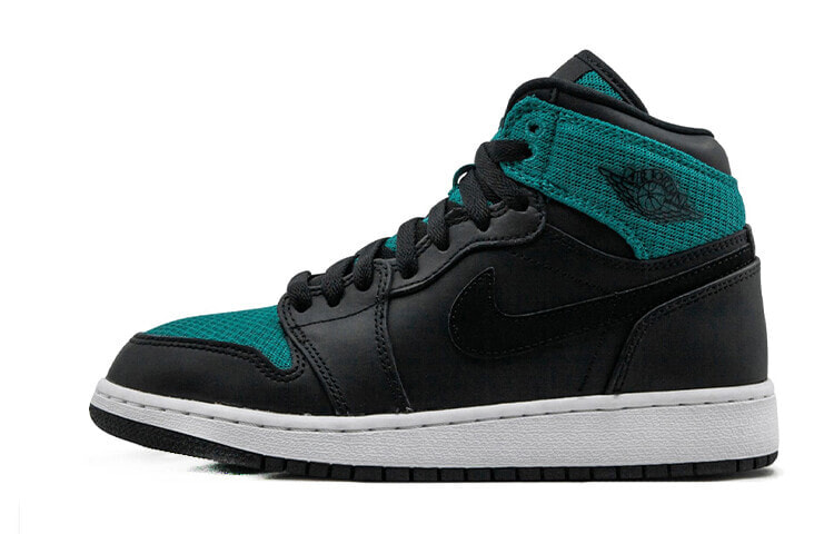 Jordan Air Jordan 1 Retro High Rio Teal 减震防滑 高帮 复古篮球鞋 GS 黑绿 / Кроссовки Jordan Air Jordan 1 Retro High Rio Teal GS 332148-011