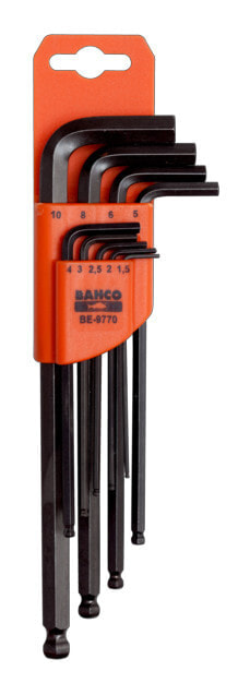 Шестигранный и шлицевый ключ Bahco Winkelschraubendreher-Set 9teilig BE-9770