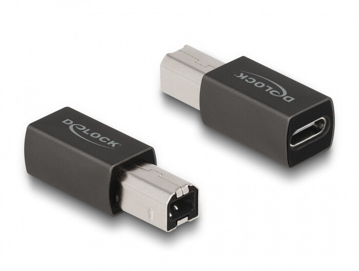 USB 2.0 Adapter USB Type-C™ female to Type-B male - 1 x USB Type-C - 1 x USB 2.0 Type-B - Anthracite