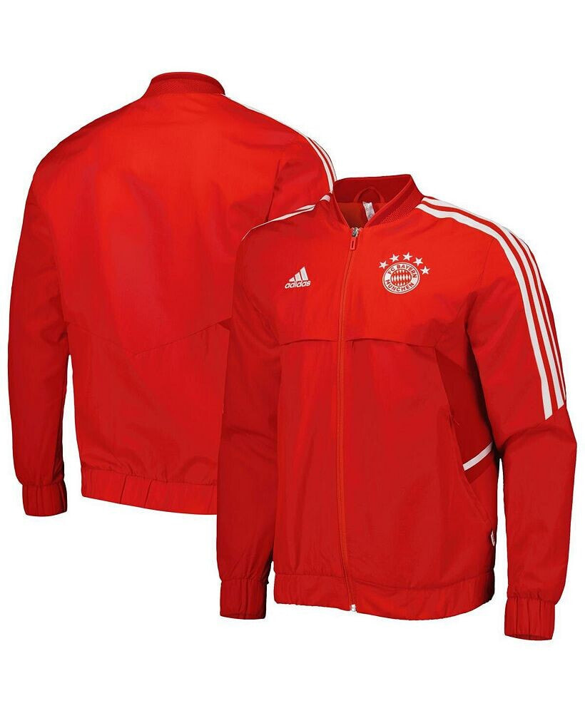 adidas men's Red Bayern Munich AEROREADY Anthem Full-Zip Jacket