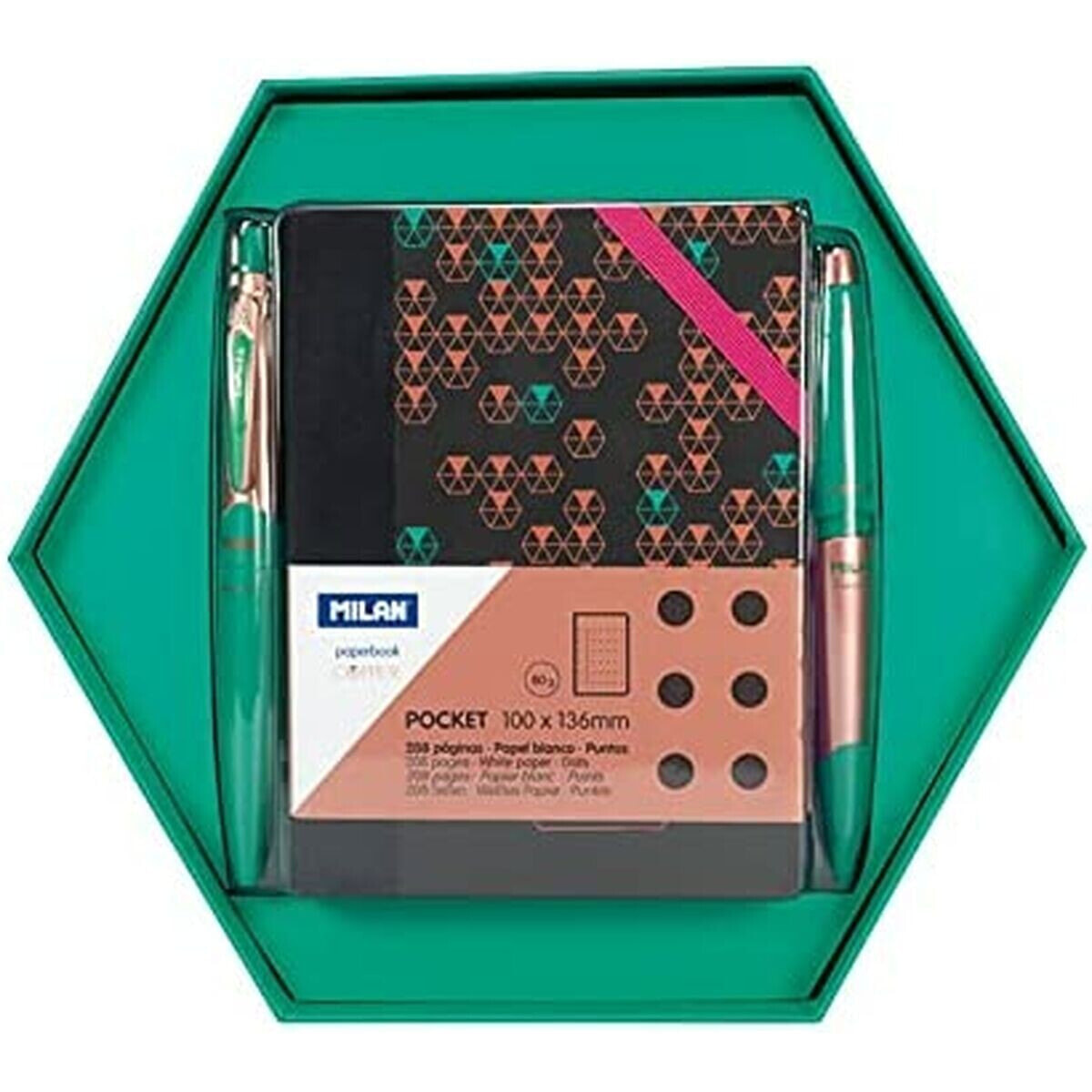 Stationery Set Milan Edition Cooper 3 Pieces Green