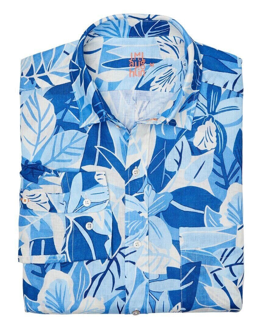 J.Mclaughlin Tropika Gramercy Linen Shirt Men's