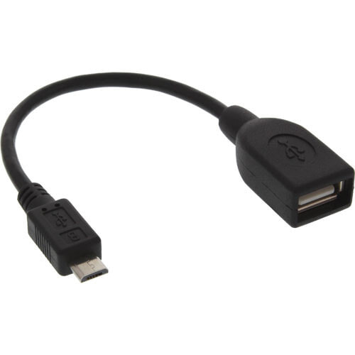 InLine 31606 кабельный разъем/переходник Micro-USB USB A Черный