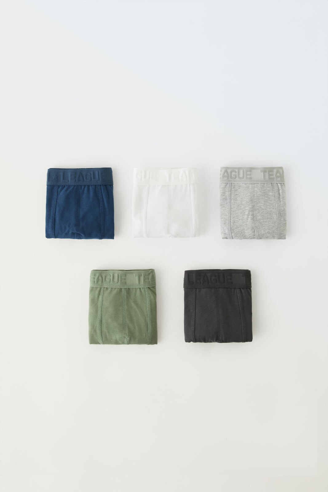 2-14 years/ pack of five plain slogan boxers